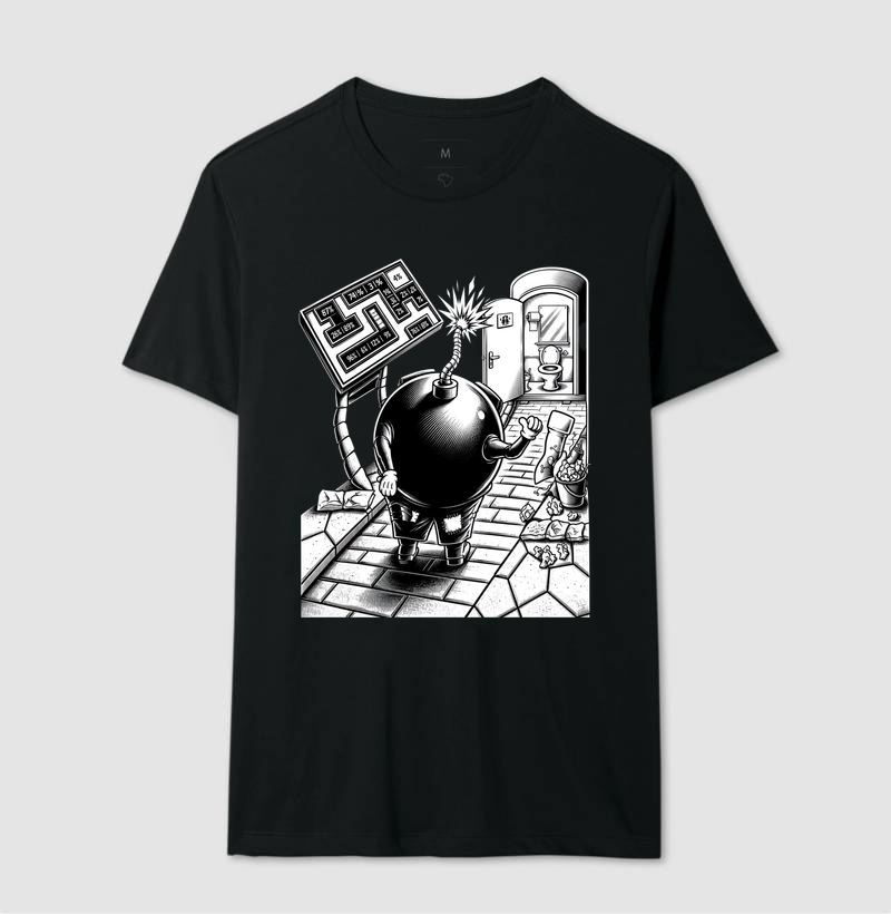 Camiseta Bomber Preto e Branco - Imagem 5