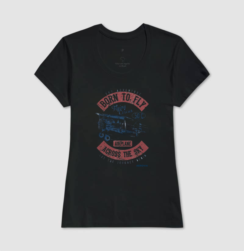 CAMISETA Vintage Born to fly - Imagem 3