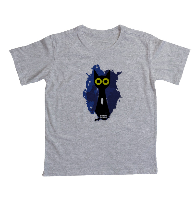 Gato preto com fundo azul - Imagem 4