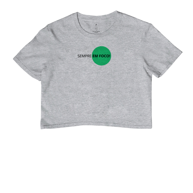 Camiseta feminina cropped, sempre em foco! - Imagem 4