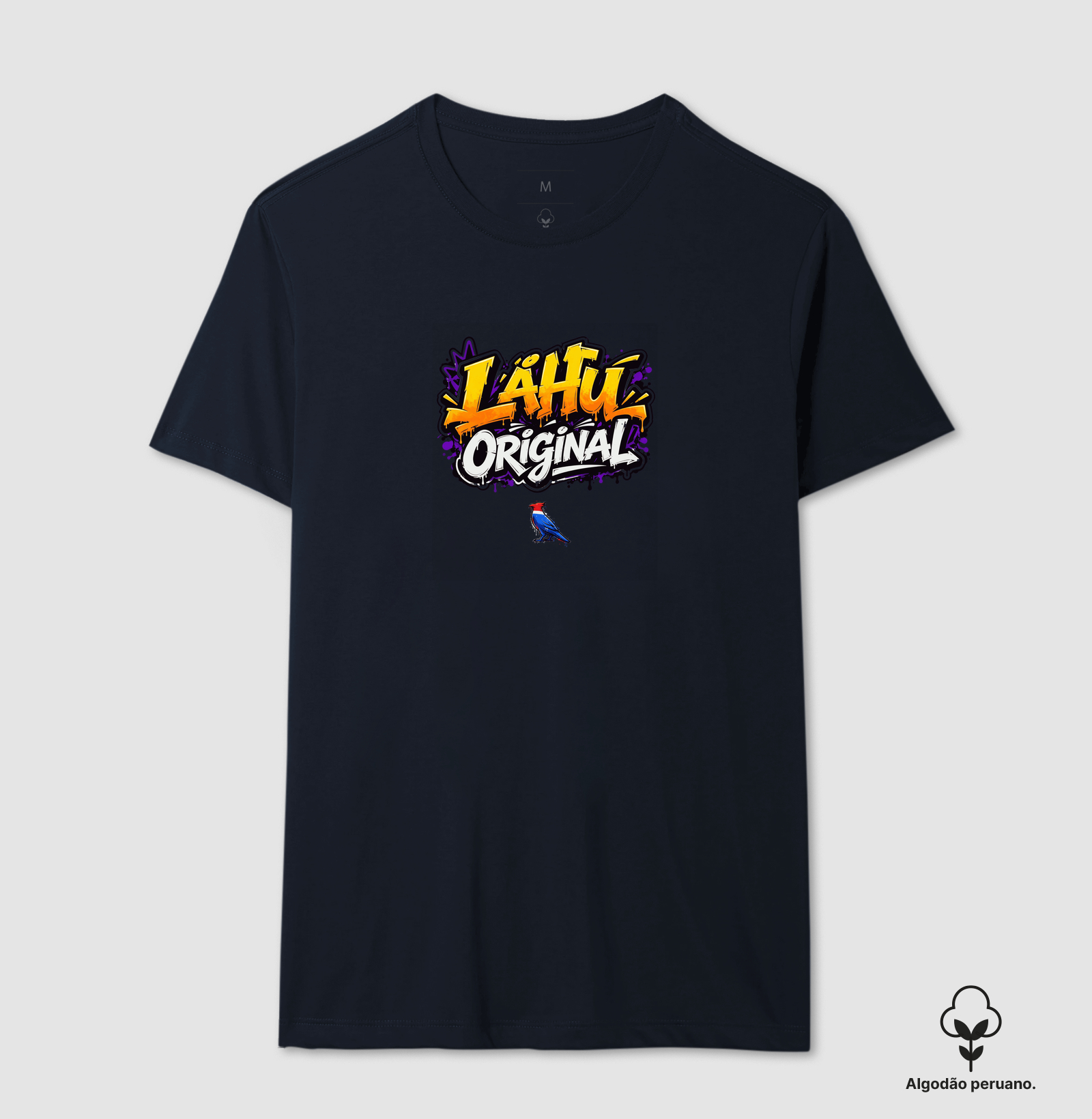 O grafite LÄHU Original brilha em tons vibrantes de laranja e roxo, traduzindo energia e movimento. Mistura perfeita entre arte de rua e moda contemporânea, feita para quem vive o estilo com propósito. - Imagem 5