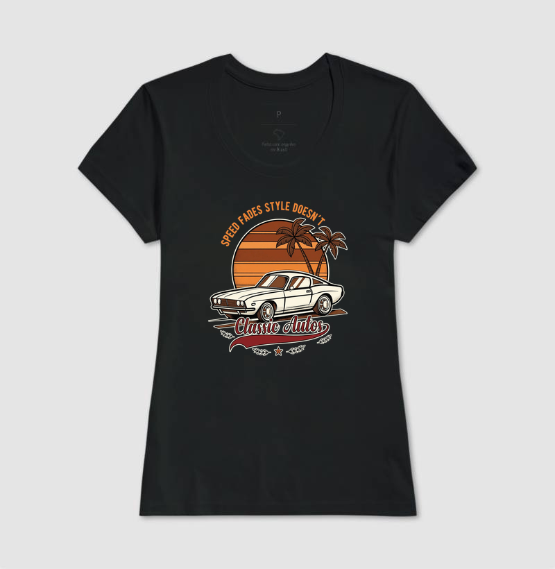 Classic Autos Speed Fades Style Doesn't - Muscle Car Retro Sunset - Imagem 3