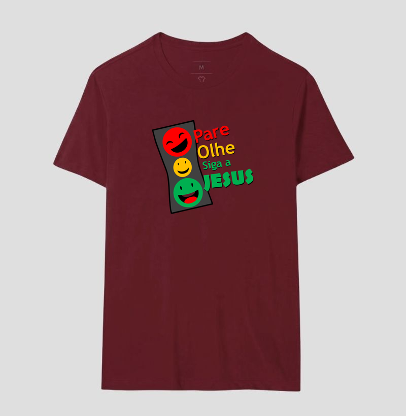 Camiseta Pare, Olhe, siga a Deus - Imagem 16