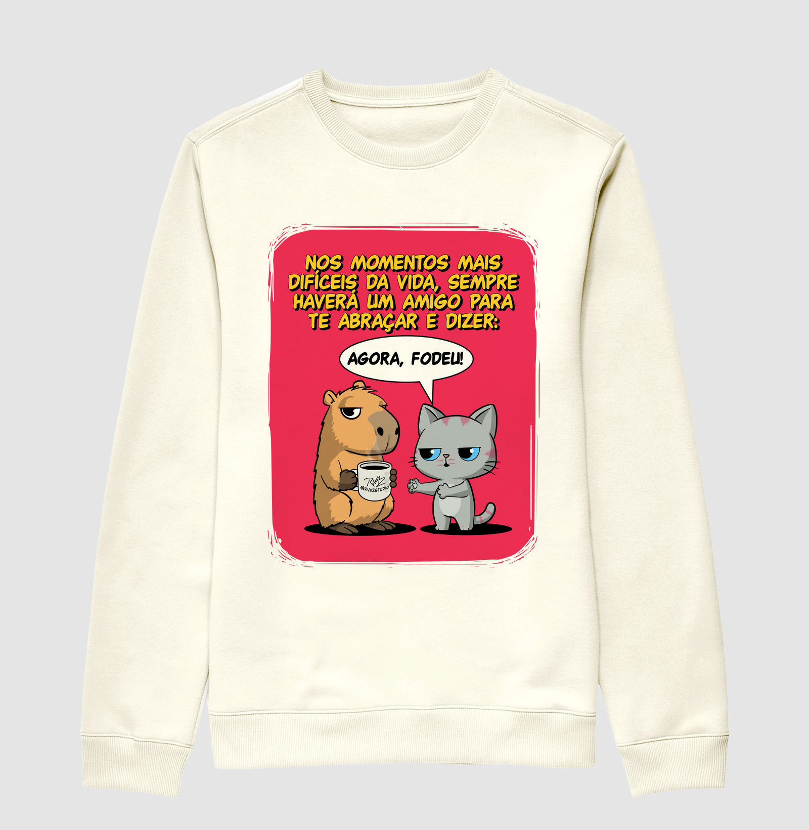 Camiseta Capivara e Gato Amigos - Imagem 2