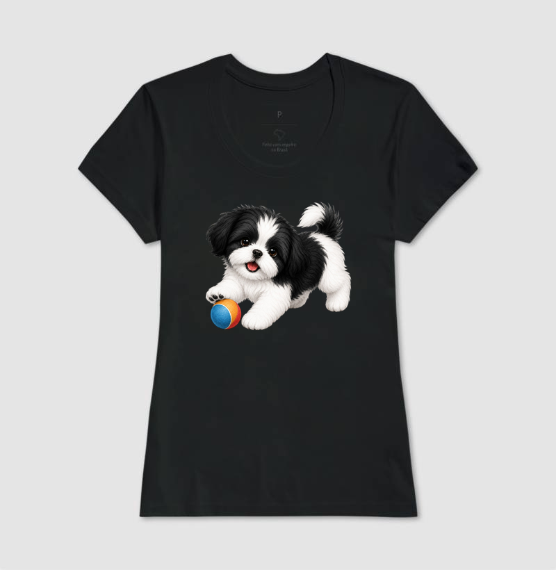 Shih Tzu Preto - Desenho Animado - Imagem 3