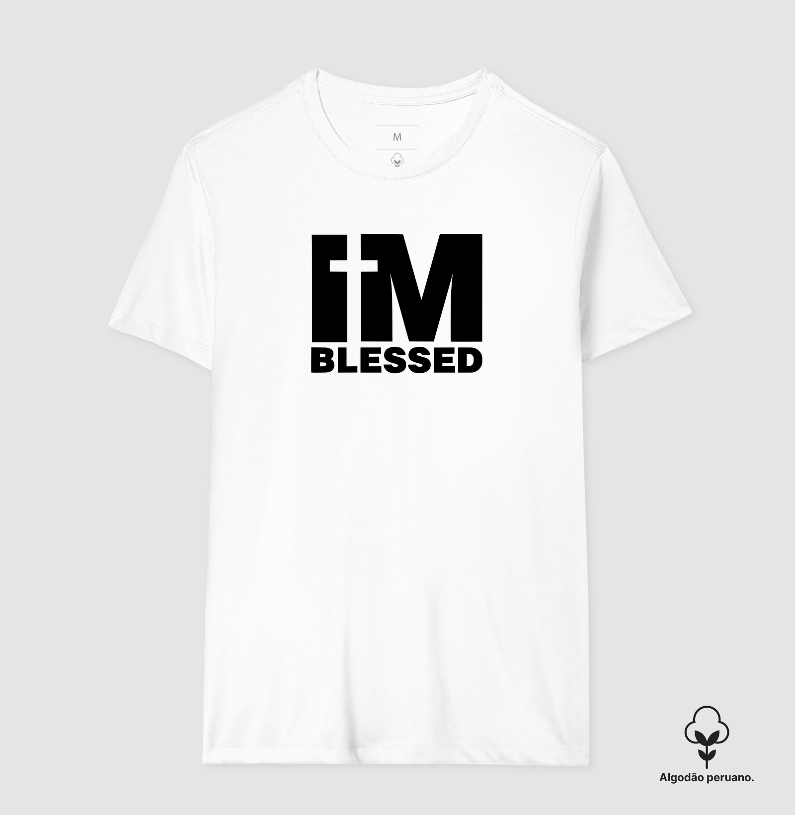 Camiseta Masc. Algodão Peruano I'm Blessed - Imagem 3