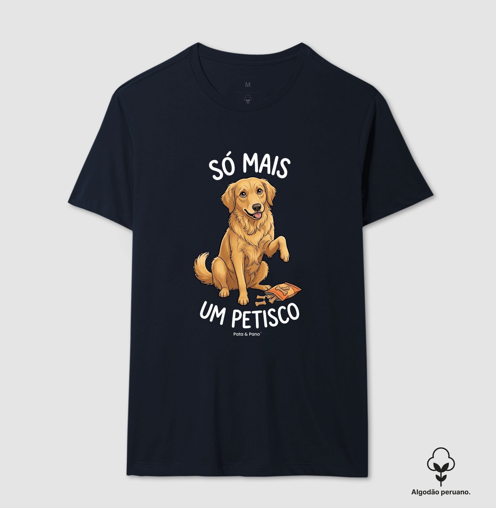 CAMISETA ALGODÃO PERUANO GOLDEN RETRIEVER PETISCO - Imagem 8