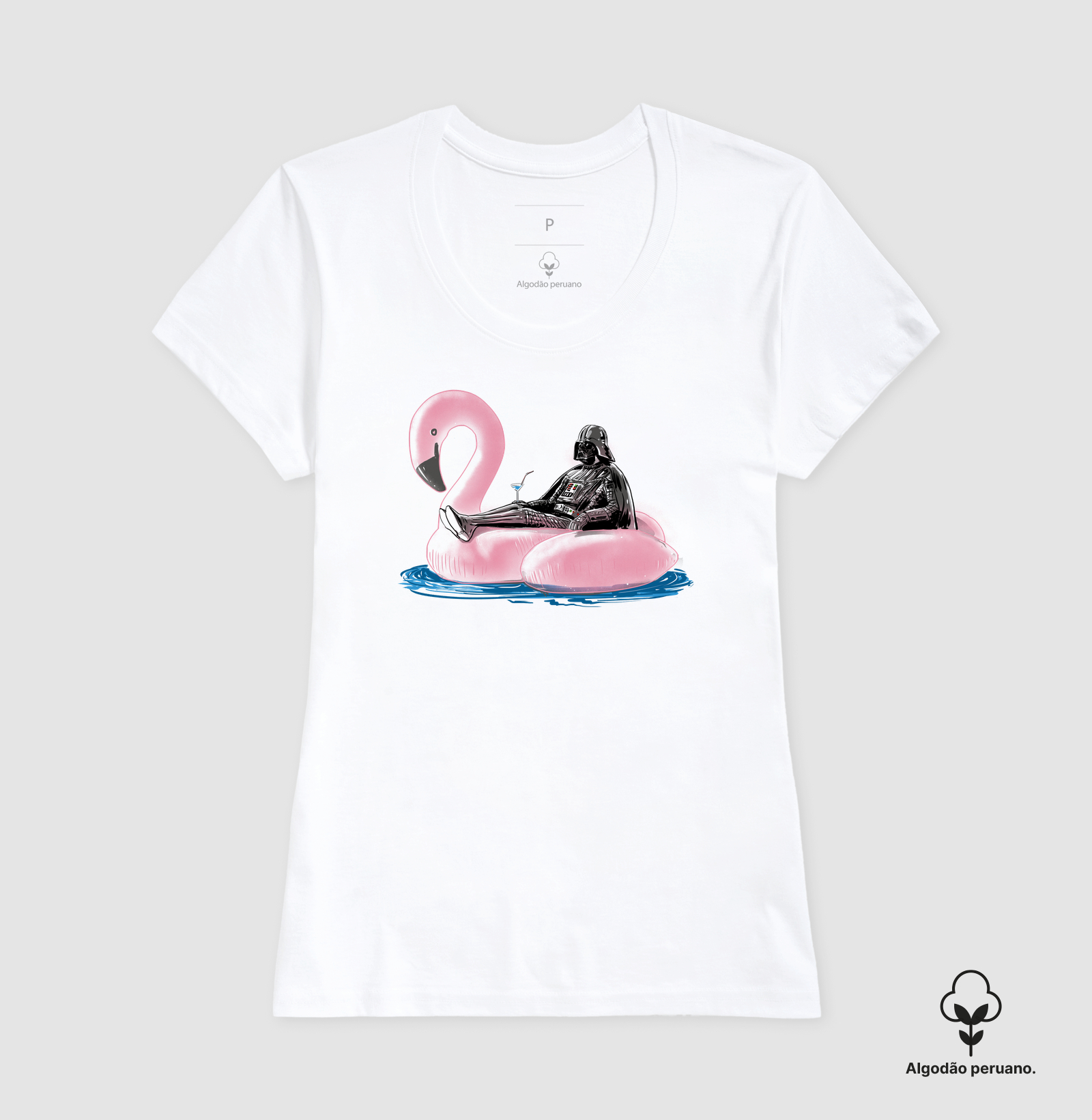 Camiseta Dark Side of The Swimming Pool Algodão Peruano - Imagem 4