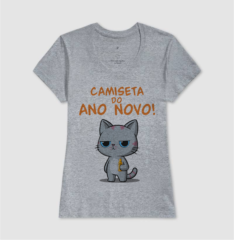 Camiseta Gato Sincero Ano Novo - Imagem 9