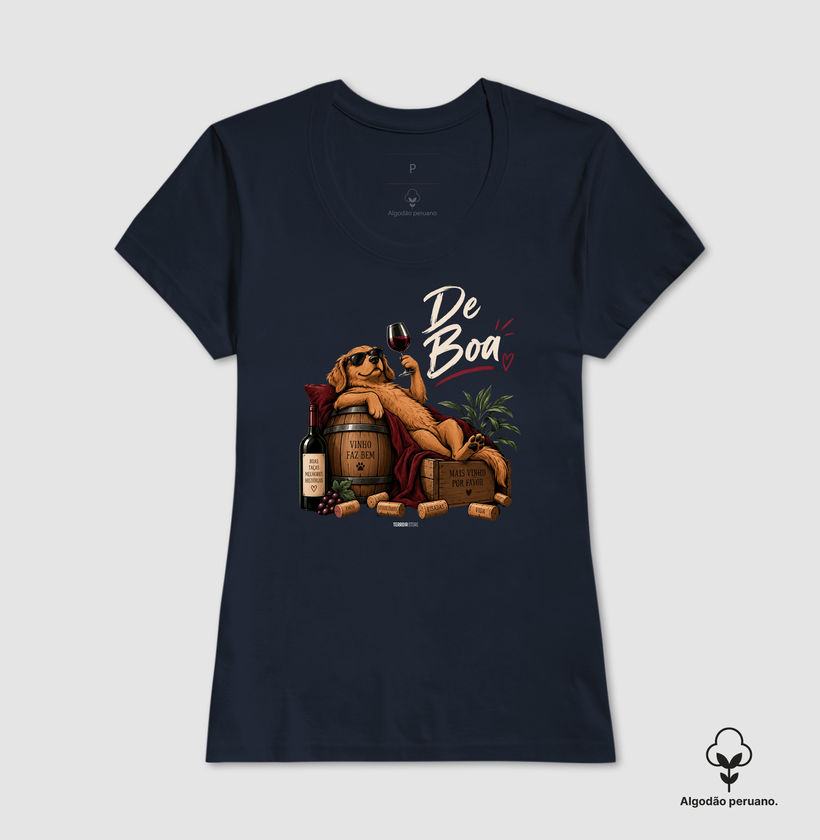 Camiseta “De Boa” Cachorro com Vinho – Lifestyle Relax - Imagem 7