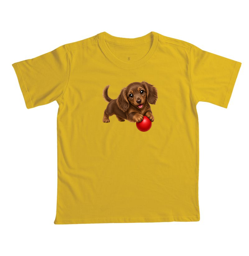 Dachshund Pelo Longo Marrom - Desenho Animado - Imagem 7