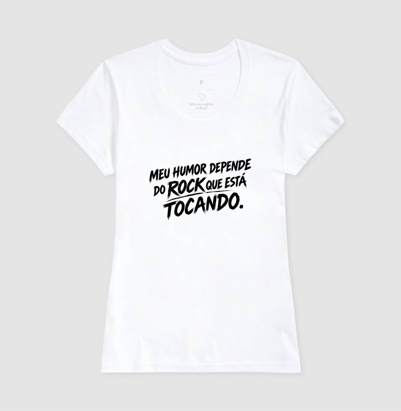 Camiseta Meu Humor Depende do Rock que Está Tocando - Imagem 4