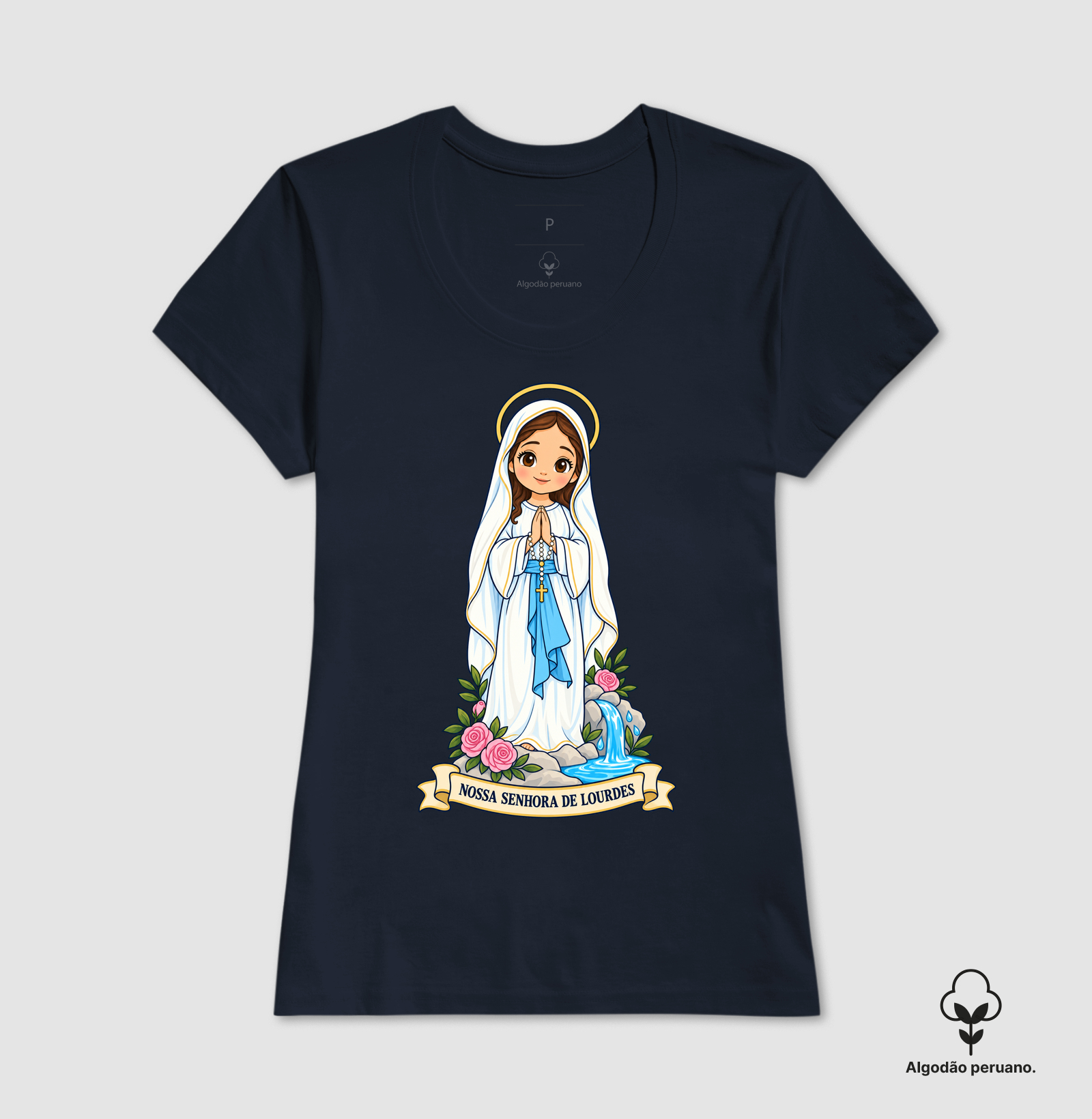Nossa Senhora de Lourdes estilo chibi - Imagem 6