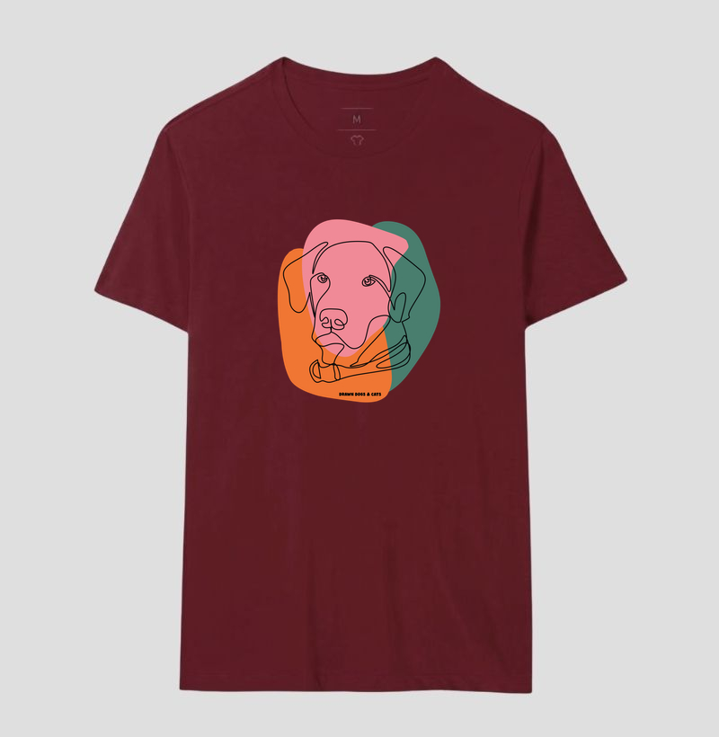 Cachorro de linhas e fundo rosa, verde e laranja - Imagem 19