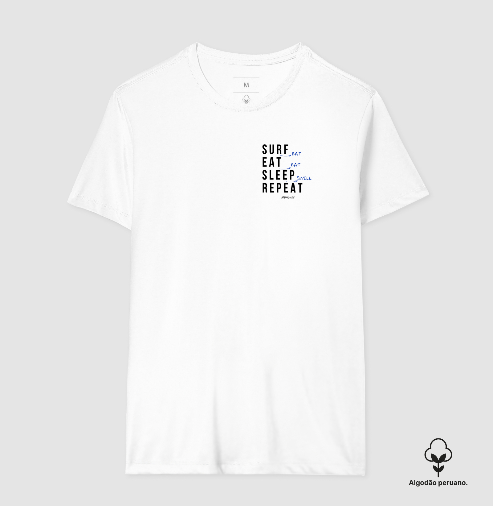 Camiseta Surf (Eat). Eat. Sleep. Repeat. - Algodão Peruano - Imagem 4