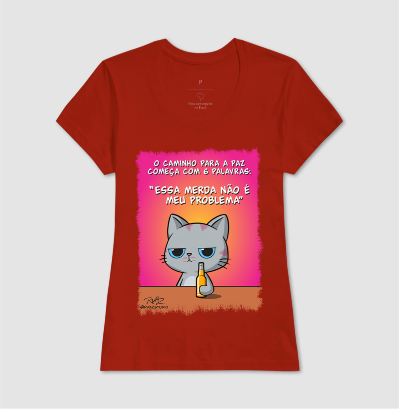 Camiseta Gato Sincero Problema - Imagem 11