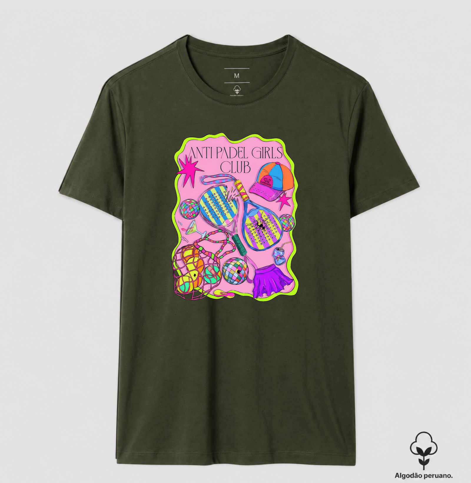 Camiseta Feminina Anti Padel Girls Club Rosa - Imagem 8