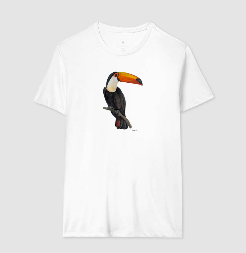Camiseta Tucano Brasileiro em Aquarela – Arte por Taana - Imagem 4