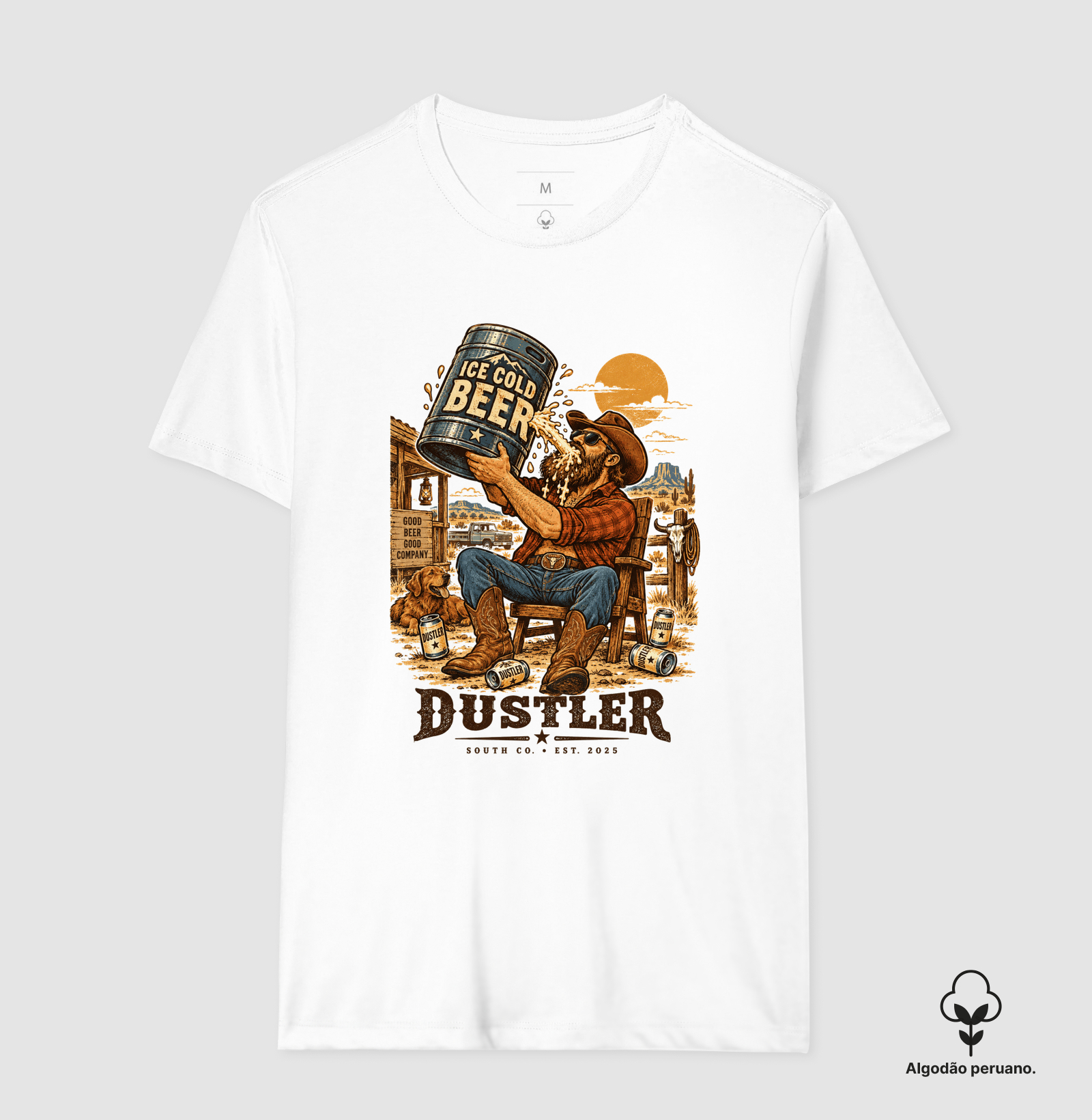 Camiseta Country Masculina Ice Cold Beer Dustler South Co. - Imagem 2