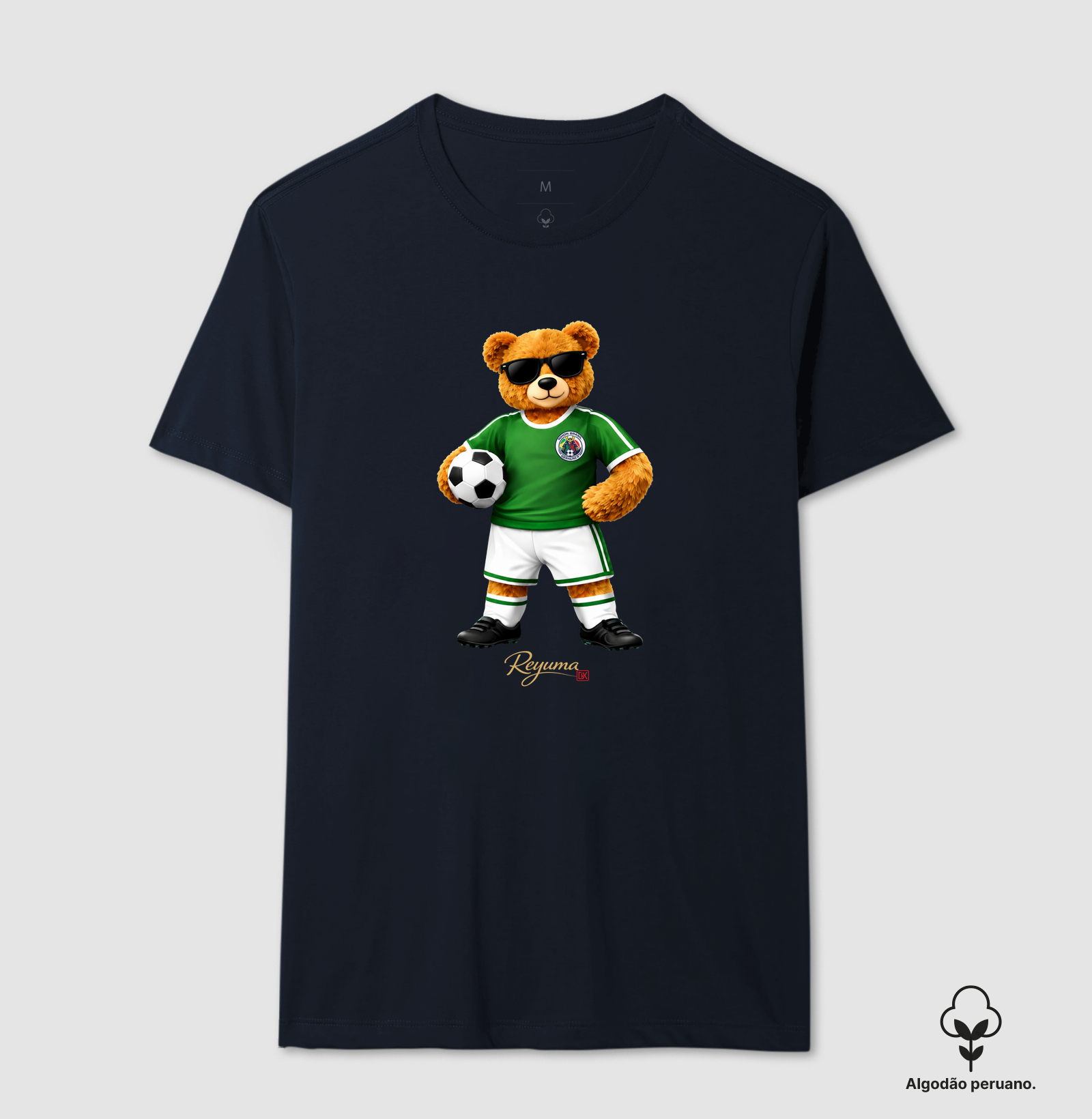 Camiseta Masculina e Feminina de Algodão Peruano Futebol "Mascote NBX" - Pai e Filho - Imagem 5