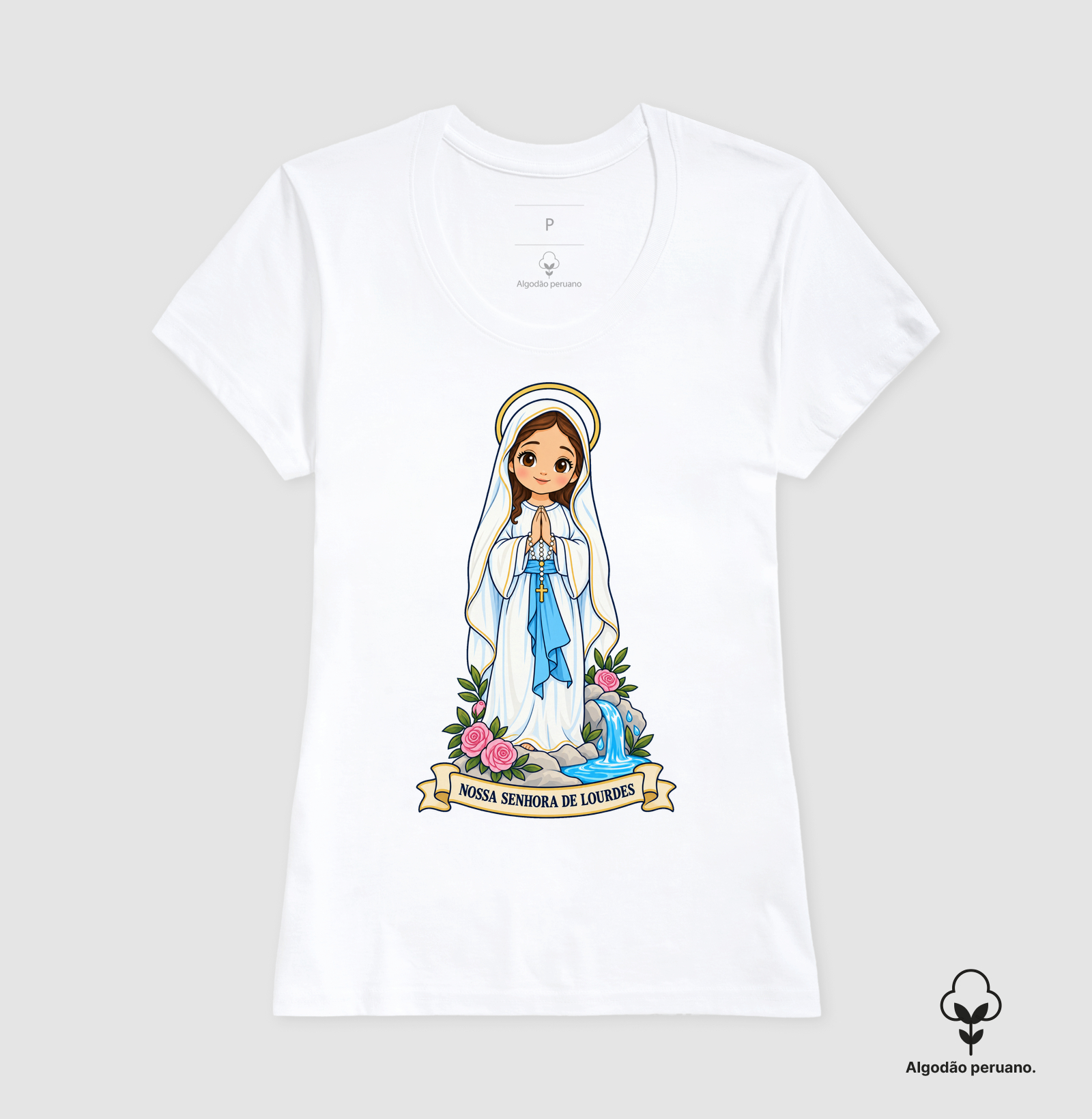 Nossa Senhora de Lourdes estilo chibi - Imagem 8