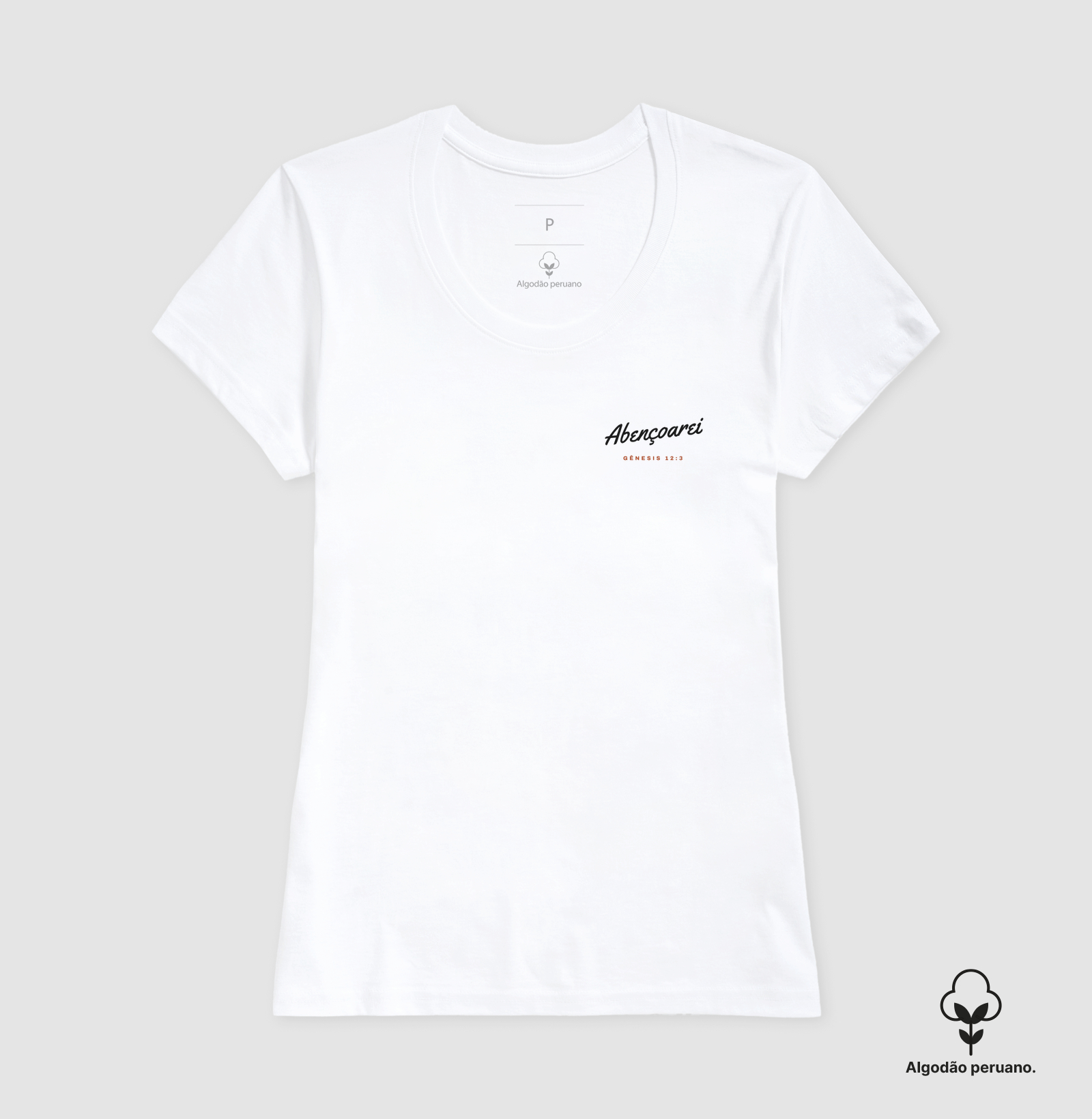 Camiseta Algodão Peruano Cristã Abençoarei - Imagem 4