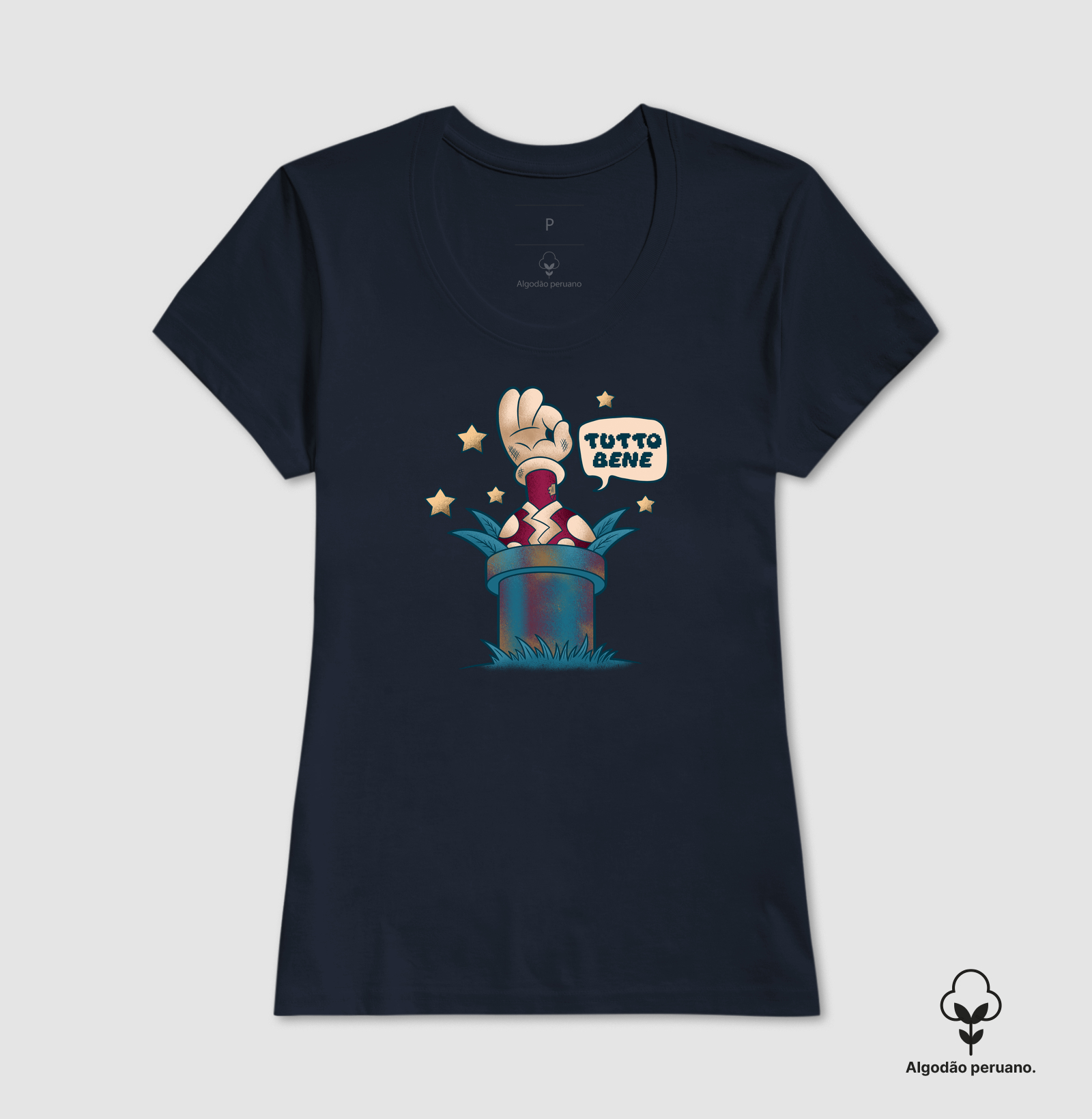 Camiseta Algodão Peruano Tutto Bene Retro Gamer Parody - Imagem 2
