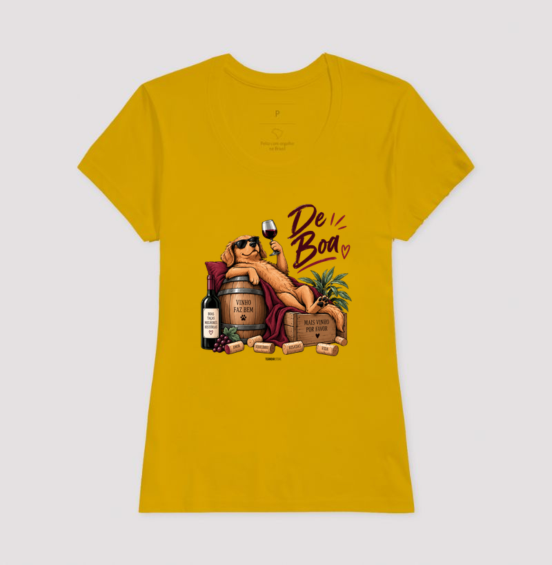 Camiseta “De Boa” Cachorro com Vinho – Lifestyle Relax - Imagem 13