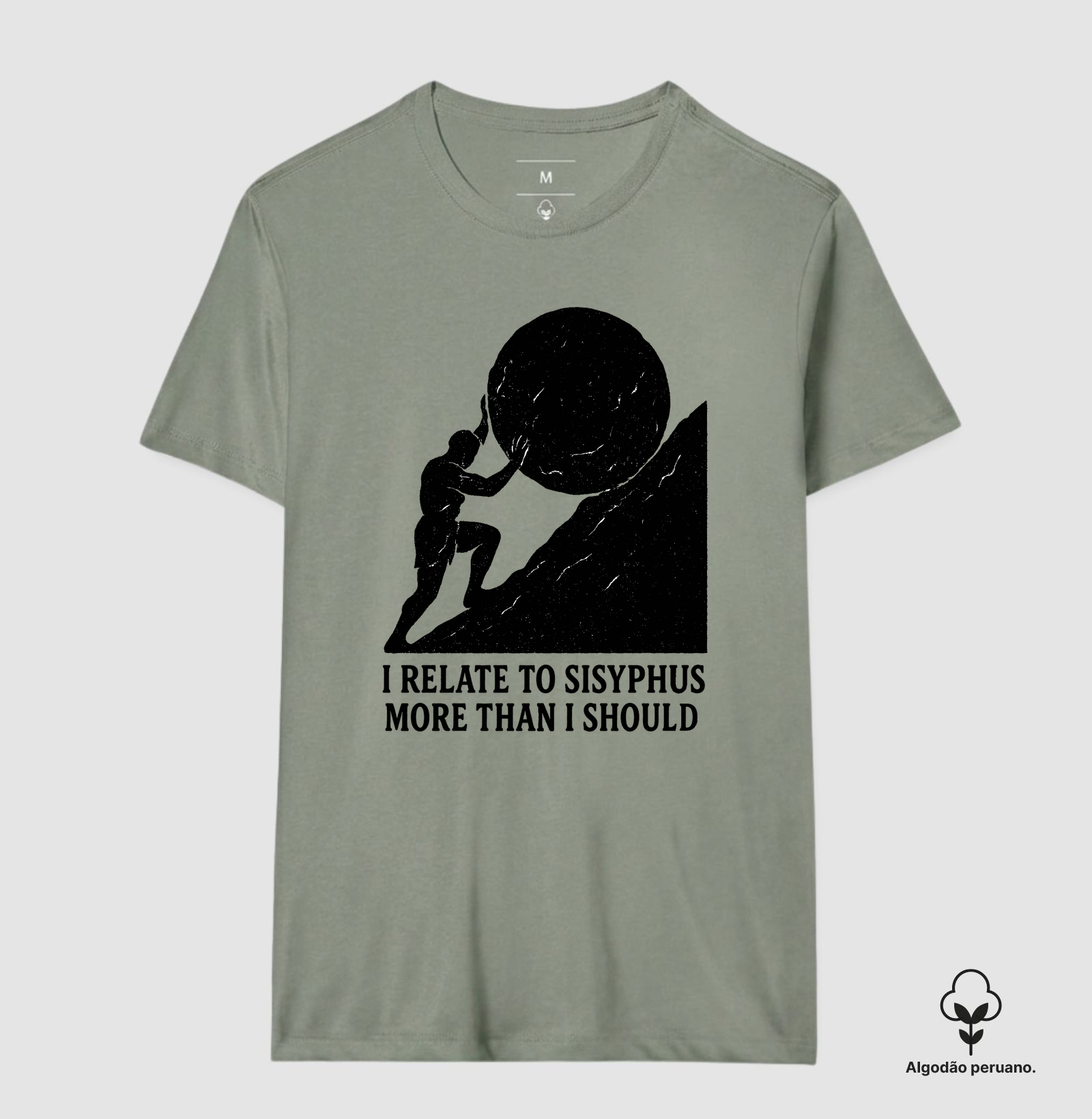 Camiseta Premium Algodão Tanguis Filosofia Sísifo Albert Camus - Imagem 3