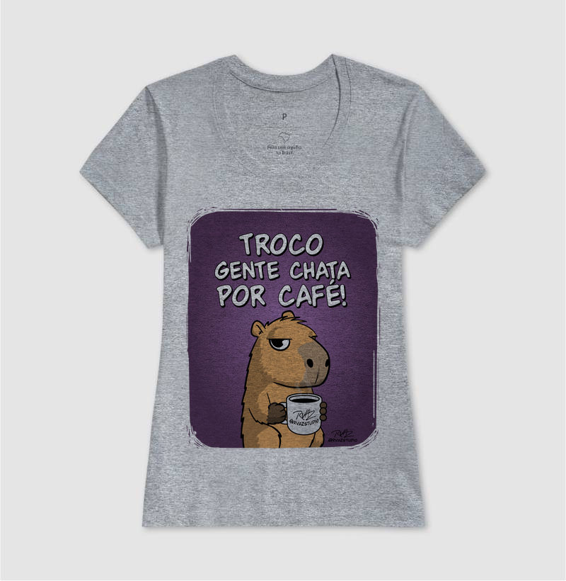 Camiseta Capivara Troco por Café - Imagem 9