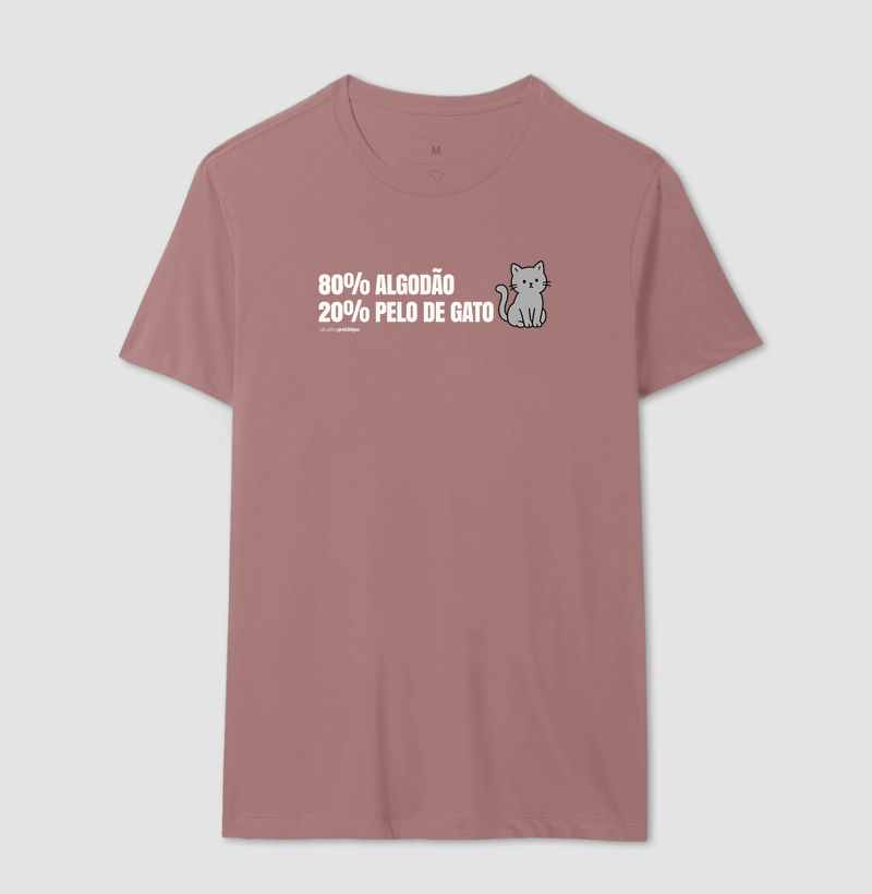 Camiseta 80% Algodão 20% Pelo de Gato - Imagem 13