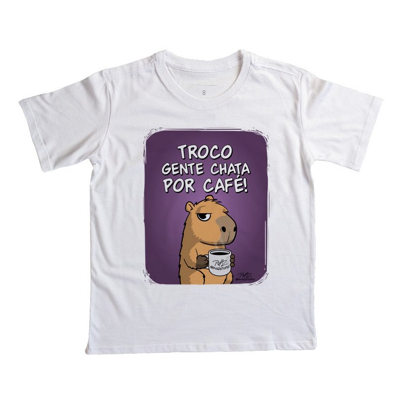 Camiseta Capivara Troco por Café - Imagem 2