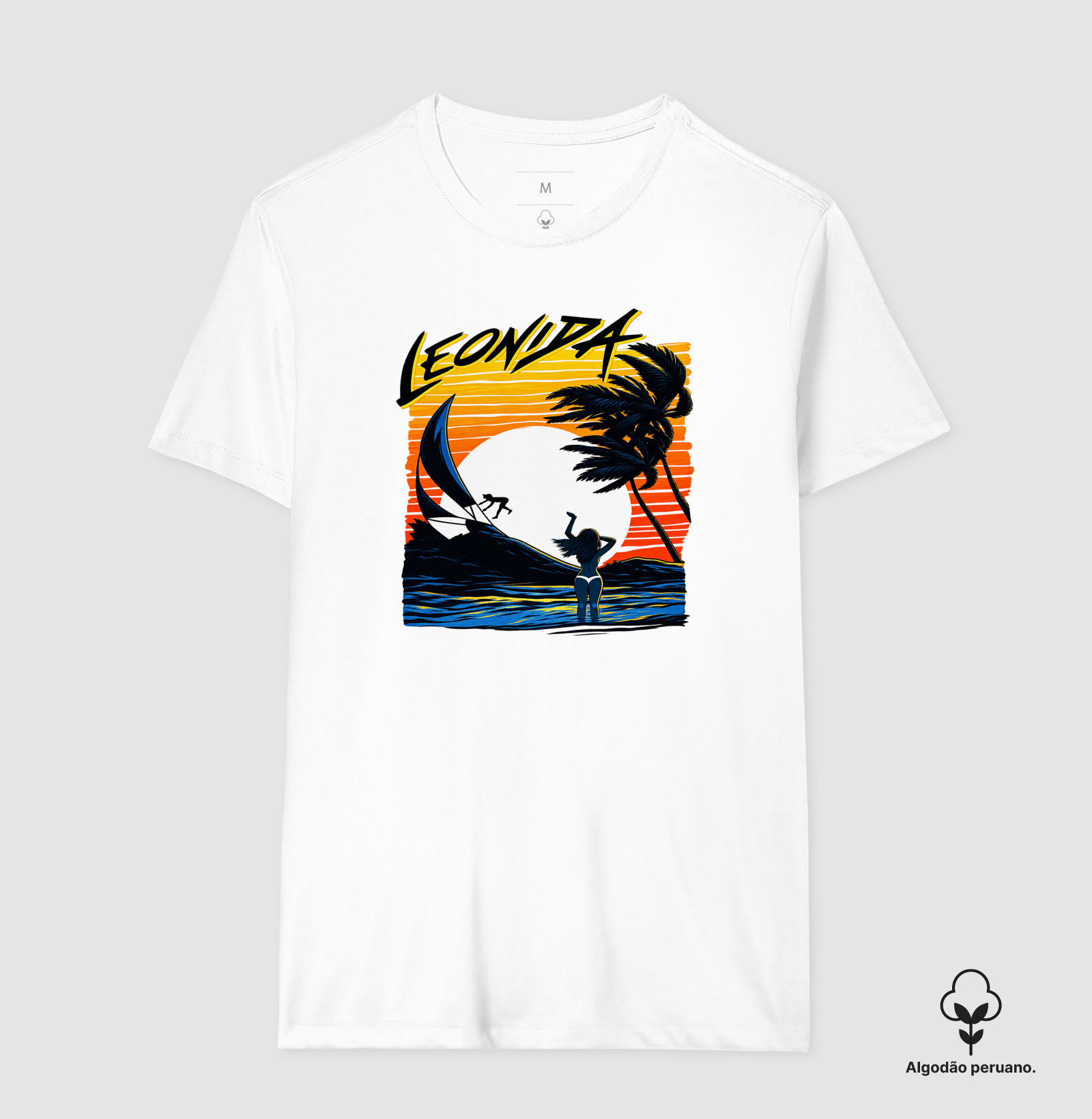 Camiseta Algodão Peruano Jason (GTA 6) retrô "Sunset Beach" de Leonida - Imagem 2
