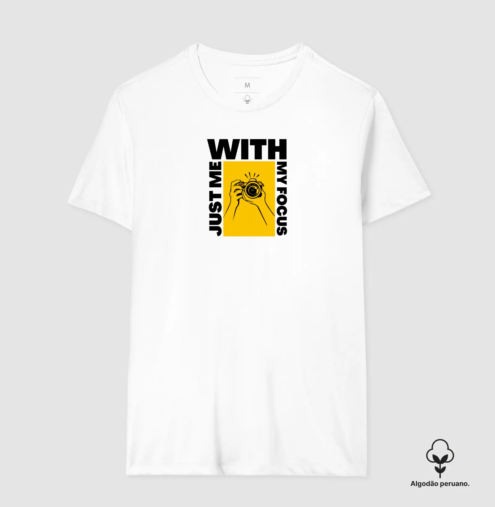 Camiseta Premium algodão Peruano Just Me with My focus - Imagem 4