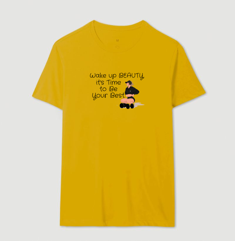 Camiseta 100% Algodão Wake Up Beauty, It's Time to Be Your Best – TRN | Camiseta Fitness  - Imagem 17