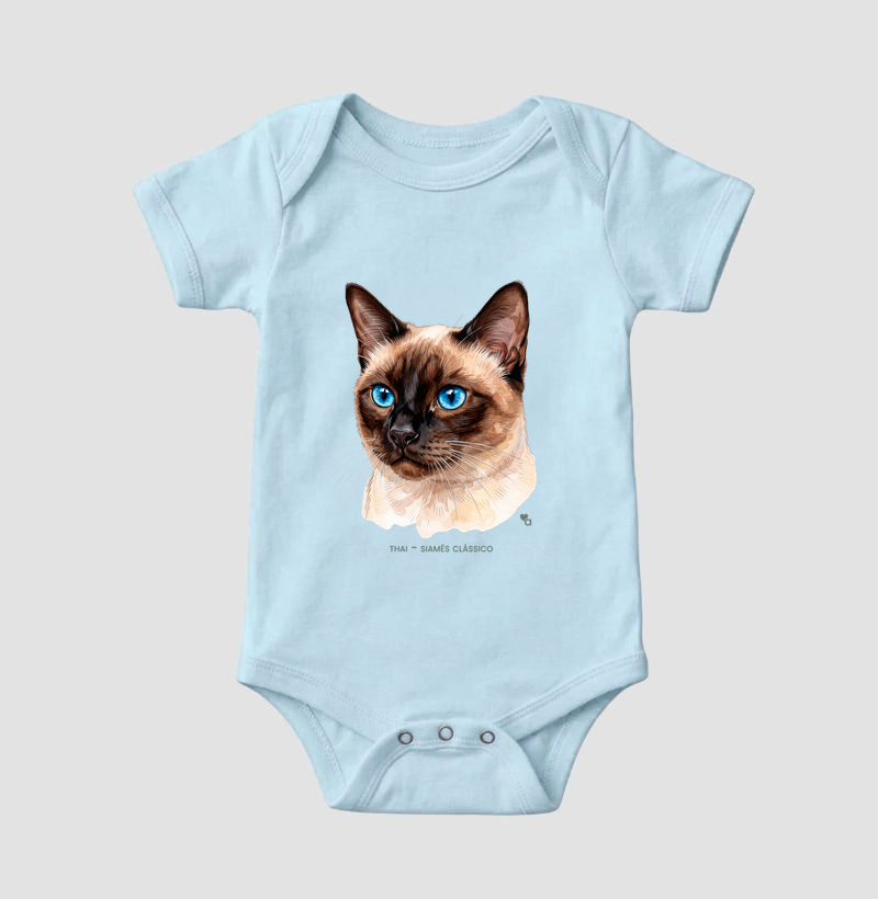 Gatos - Thai - Body Infantil - Imagem 6