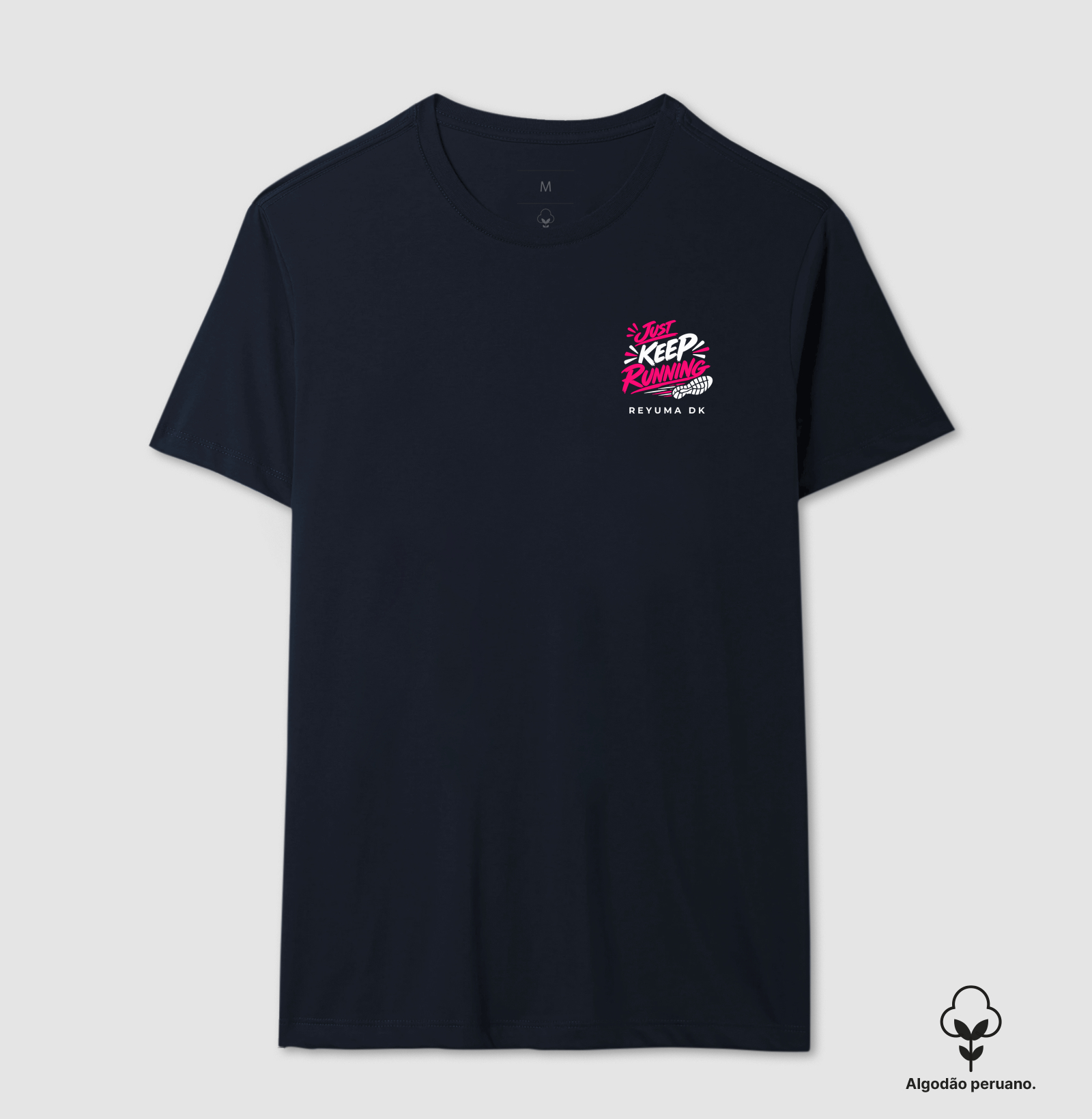 Camiseta Masculina, Feminina, Babylook e Unissex de Algodão Peruano Corrida "Just Keep Running"  - Imagem 3