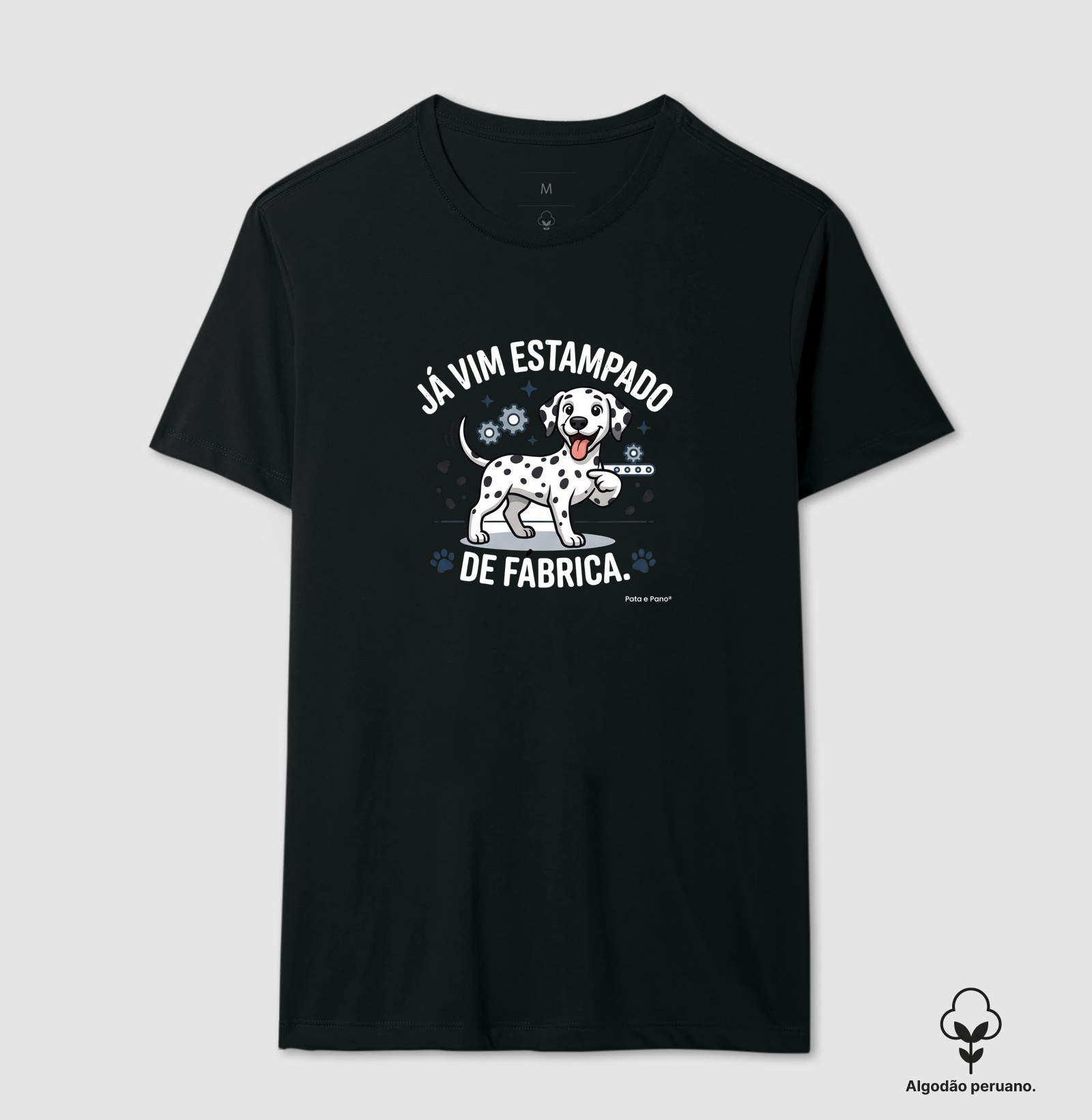 CAMISETA ALGODÃO PERUANO DALMATA ESTAMPADO - Imagem 2