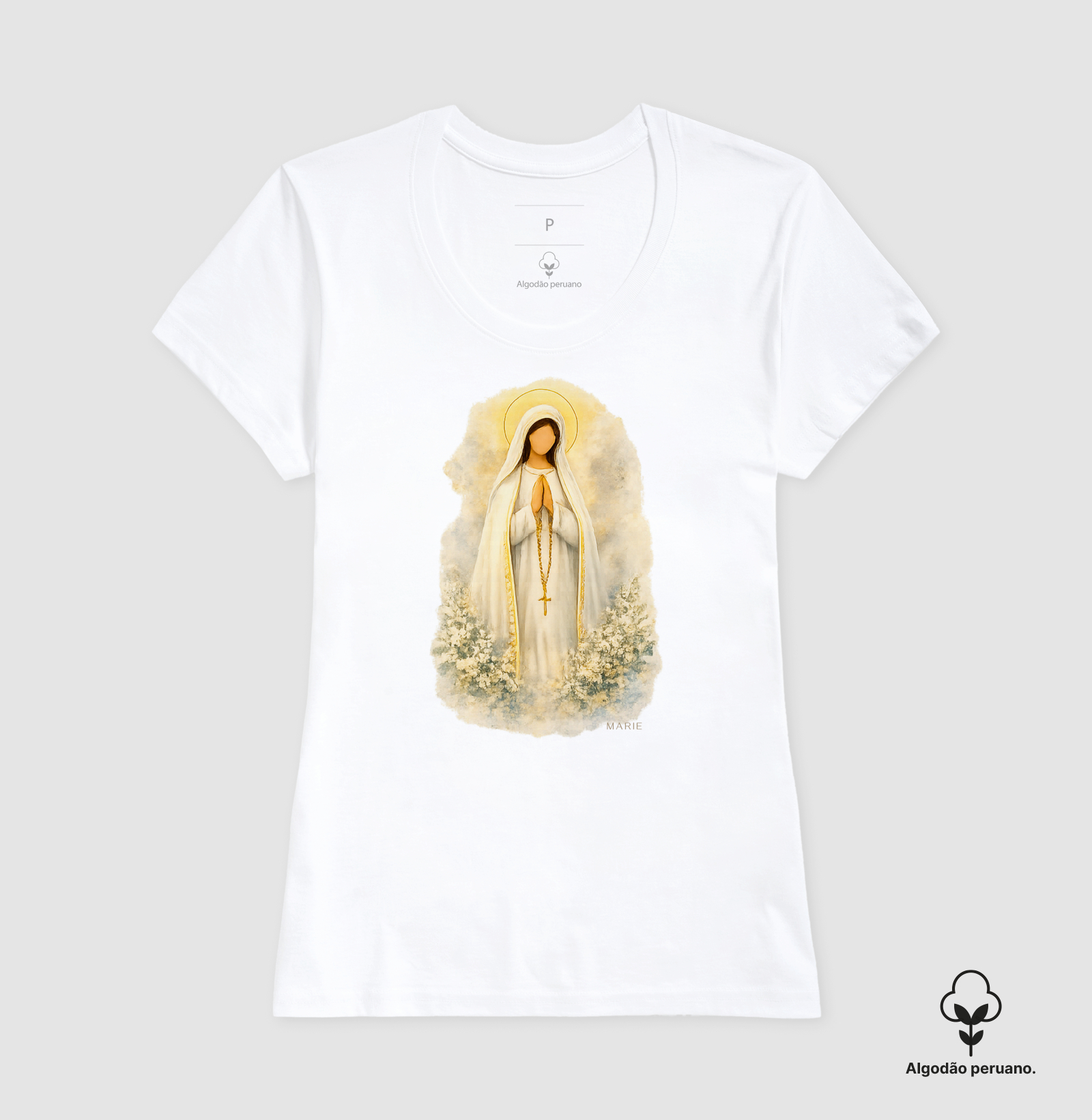 Nossa Senhora de Fátima Aquarela - Imagem 3