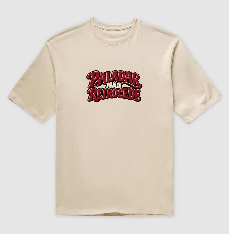 Camiseta Oversized Paladar Não Retrocede – Frase Divertida de Vinho - Imagem 3