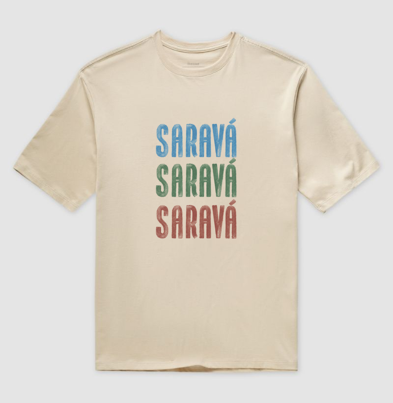 Camiseta Branca Unissex Saravá Brasilidades 100% Algodão - Imagem 4