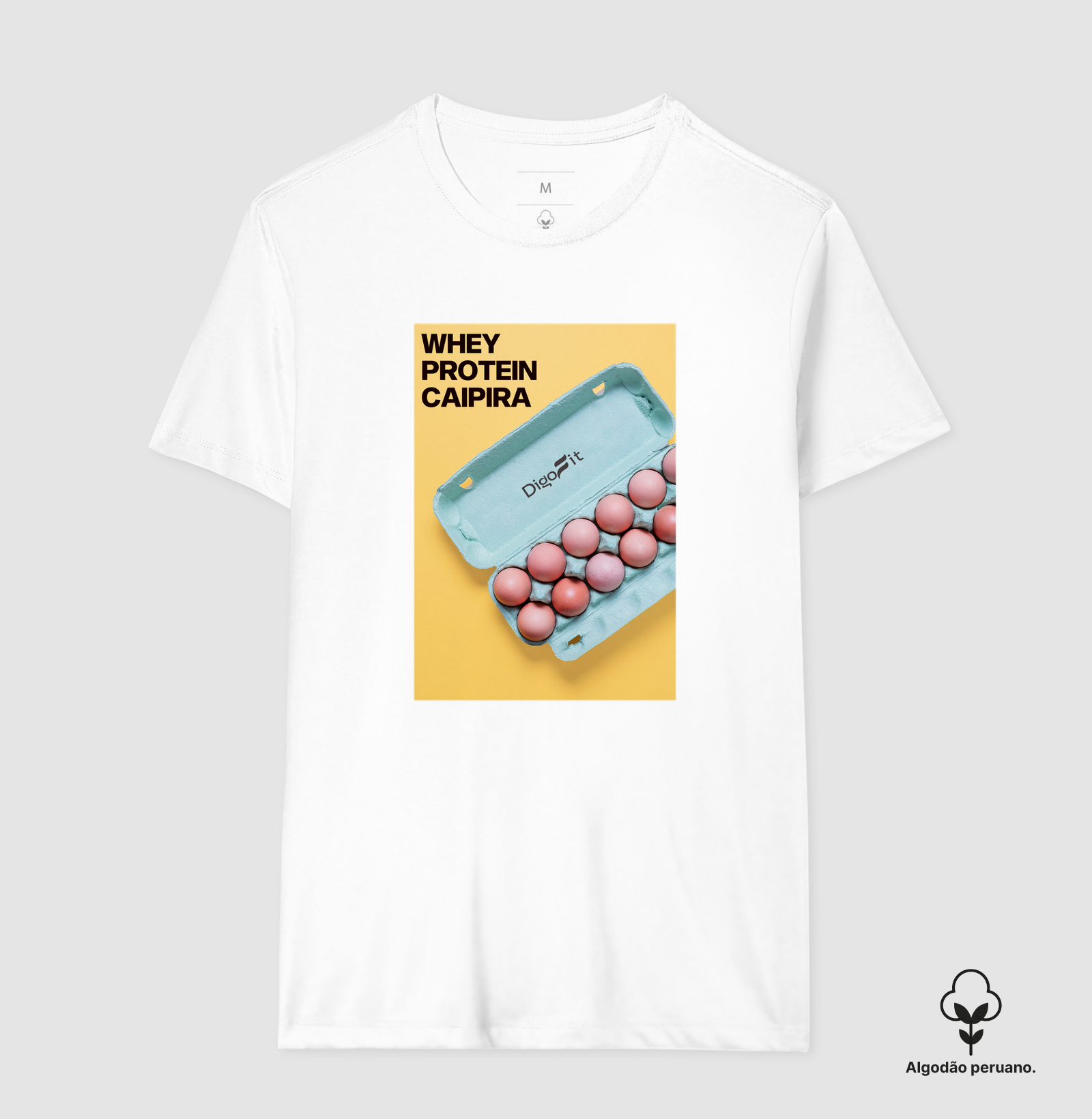 CAMISETA ALGODÃO PERUANO ACADEMIA WHEY PROTEIN CAIPIRA - Imagem 6