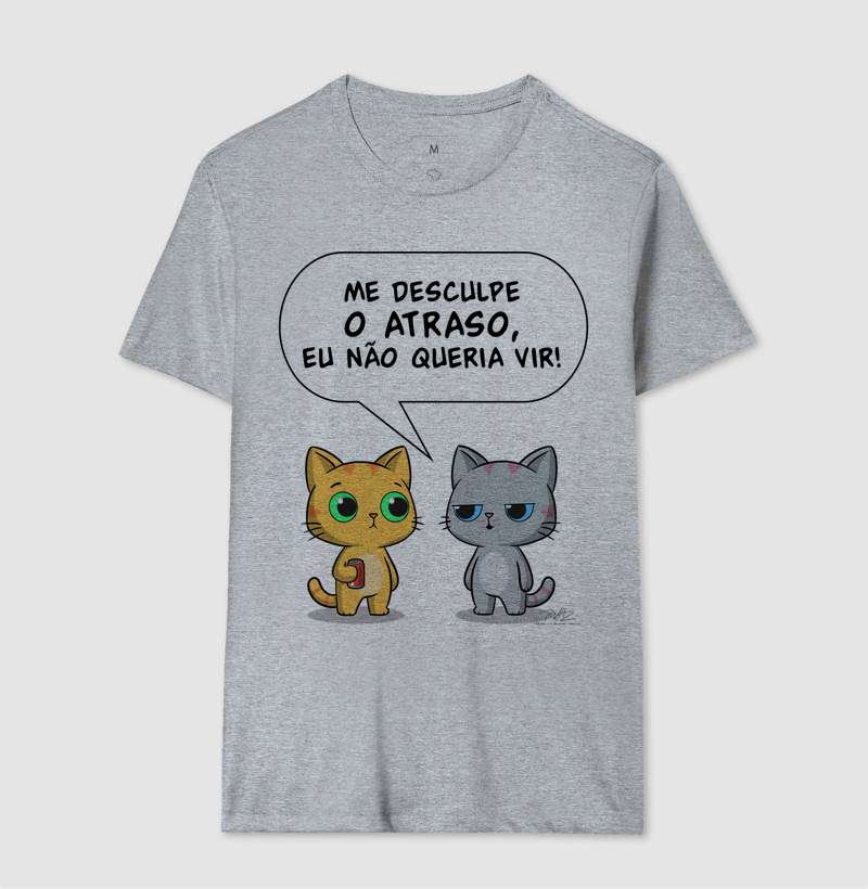 Camiseta Gato Sincero Atraso - Imagem 8