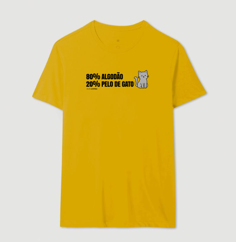 Camiseta 80% Algodão 20% Pelo de Gato - Imagem 11