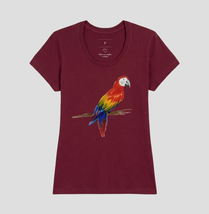 Camiseta Arara-Vermelha – Aves do Brasil - Imagem 19