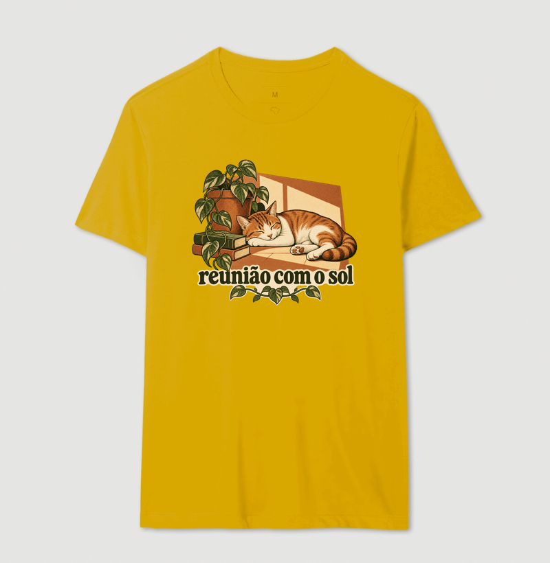 Camiseta Gato Sol "reunião com o sol" | Pelo & Pano - Imagem 14