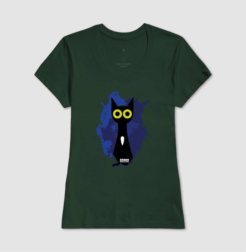 Gato preto com fundo azul - Imagem 15