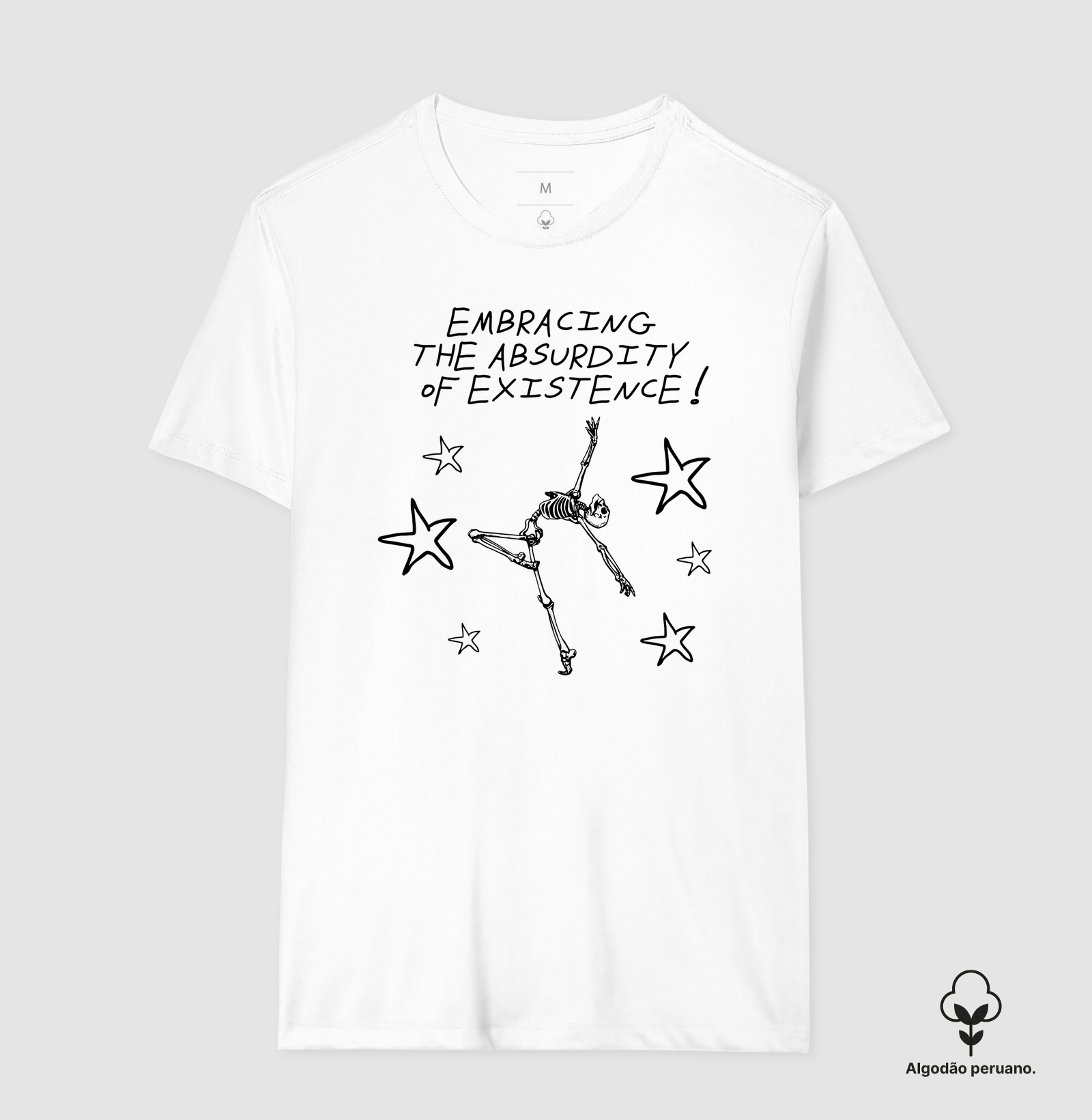 Camiseta Premium Algodão Tanguis Esqueleto Absurdismo Albert Camus - Imagem 2