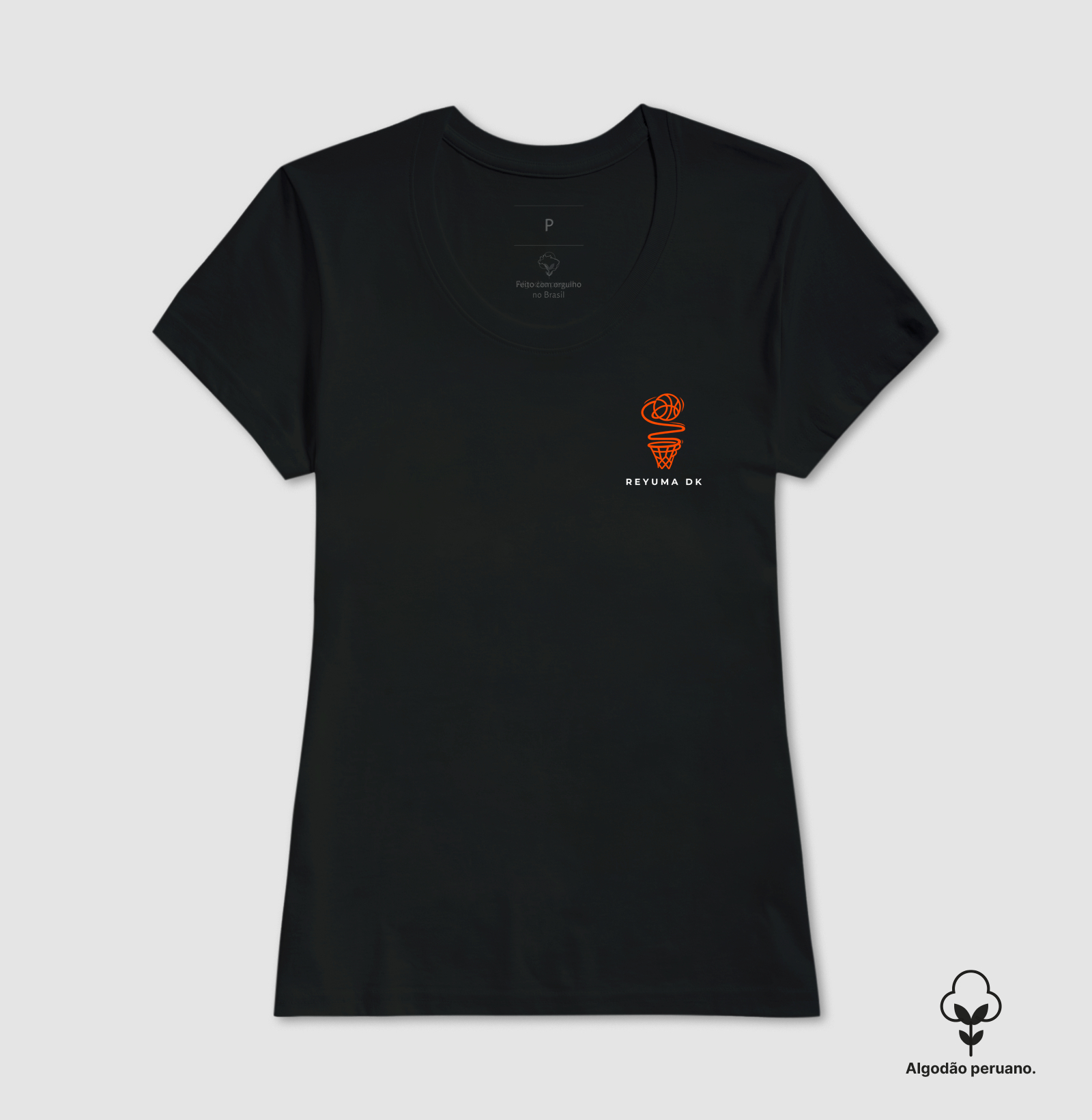 Camiseta Masculina, Feminina, Babylook e Unissex de Algodão Peruano Basquete "Traço Infinito" - Imagem 3