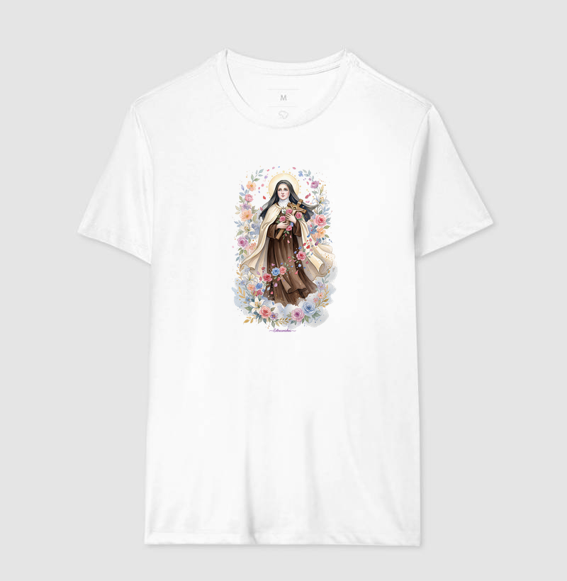 Santa Teresinha do Menino Jesus - Chuva de Rosas - Aquarela - Imagem 2